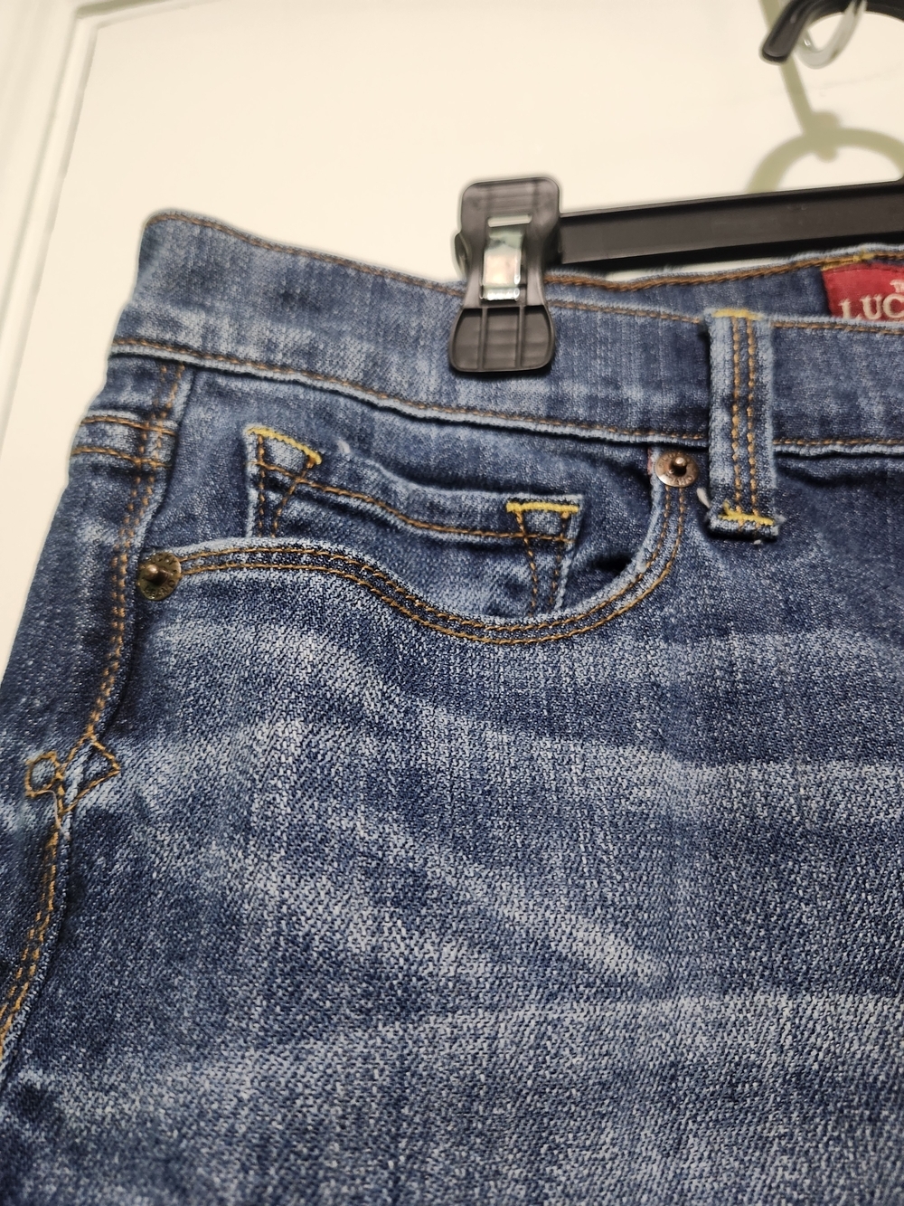 Lucky Brand Blue Denim Flare Jeans Sofia Boot - Picture 3 of 9